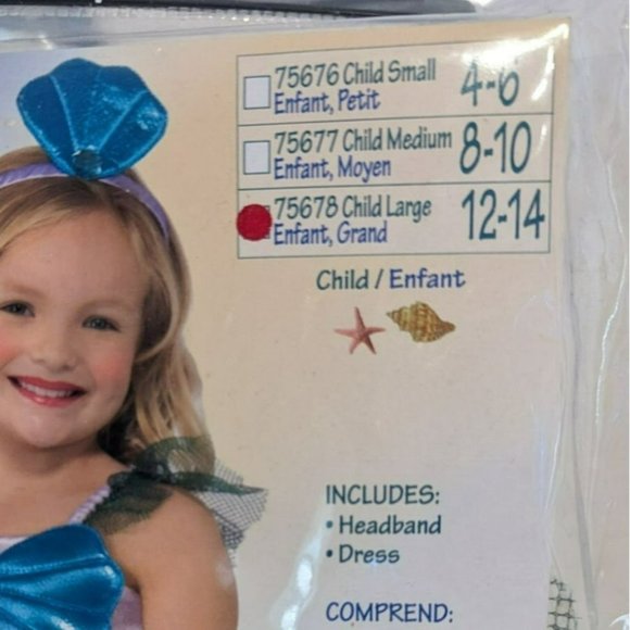 Forum Novelties Kids Size Large (12/14) Aquaria The Mermaid Halloween Costume - Picture 2 of 10